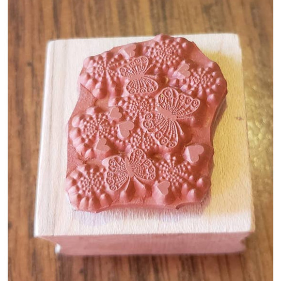 Hero Arts Hearts and Butterflies Wood Mounted Rubber Stamp B588 - Picture 4 of 9